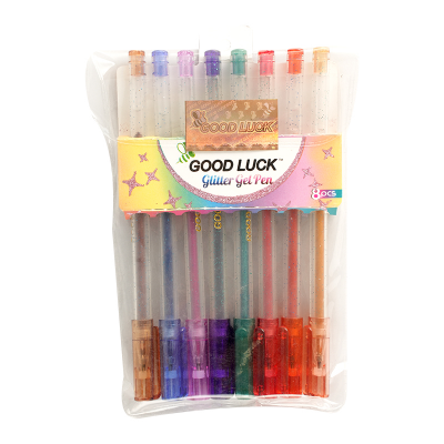 Picture of Good Luck Glitter Gel Pen - 8 Pcs Pouch
