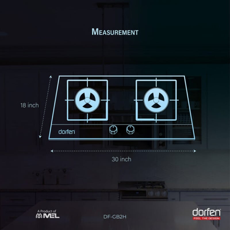 Picture of DORFEN High Quality SS Panel Gas Stove with 2-Burner