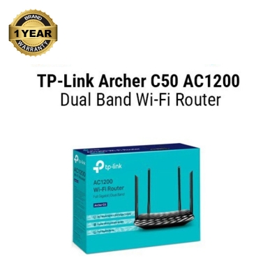 Picture of TP-Link Archer C50 AC1200 Mbps Ethernet Dual-Band Black Wi-Fi Router