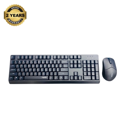 Picture of Rapoo X1500 Wireless Black Optical Keyboard & Mouse Combo with Bangla