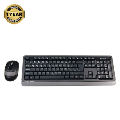 Picture of A4TECH FG1010 Grey Wireless Keyboard & Mouse Combo with Bangla