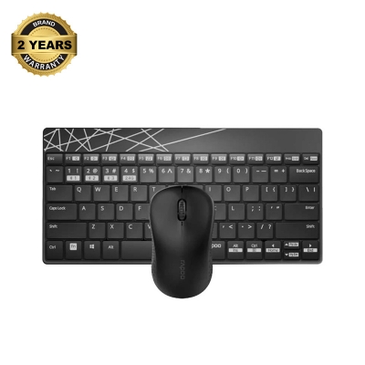 Picture of Rapoo 8000M Bluetooth Black Keyboard & Mouse Combo