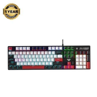 Picture of Aula S500 Wired Black + White & Red (Blue Switch) Mechanical Gaming Keyboard