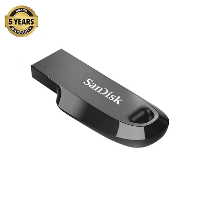 Picture of SanDisk Ultra Curve SDCZ550 32GB USB 3.2 Gen 1 Black Pen Drive # SDCZ550-032G-G46