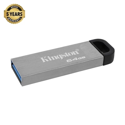 Picture of কিংস্টন DataTraveler Kyson 64GB USB 3.2 Gen 1 Silver Pen Drive #DTKN/64GB