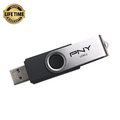 Picture of PNY Turbo Attache R 256GB USB 3.2 Silver & Black Pen Drive