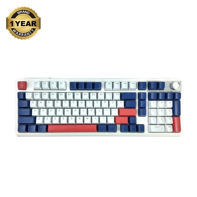 Picture of T-WOLF T78 RGB Tri Mode (Red Switch) White Mechanical Gaming Keyboard