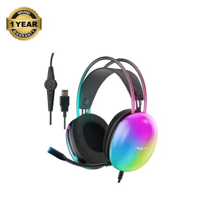 Picture of AULA S505 RGB Wired Black Over-Ear Gaming Headphone