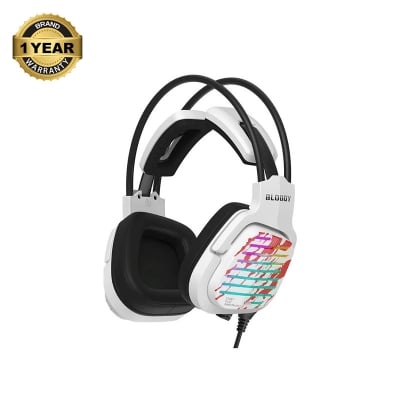 Picture of A4TECH Bloody G565 7.1 Surround Sound RGB Flow Light Energy White Wired Gaming Headphone