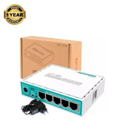 Picture of MikroTik RB750r2 hEX lite 850MHz, 5 Port, 64 MB RAM Router OS4