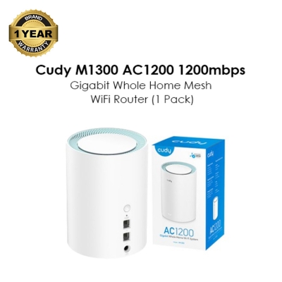 Picture of Cudy M1300 AC1200 Mbps Gigabit Dual-Band Mesh Wi-Fi 5 System (1-Pack)