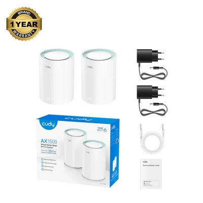 Picture of Cudy M1500 AX1500 Mbps Gigabit Dual-Band Mesh Wi-Fi 6 System (2-Pack)
