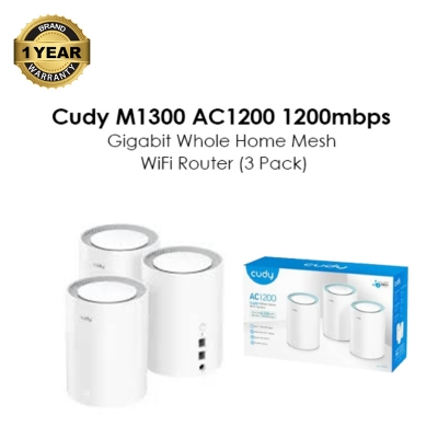 Picture of Cudy M1300 AC1200 Mbps Gigabit Dual-Band Mesh Wi-Fi 5 System (3-Pack)
