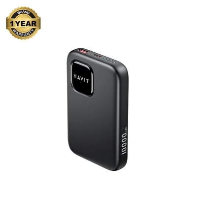 Picture of Havit PB31 10000mAh Black+Gray 22.5W Power Bank with LED Indicator