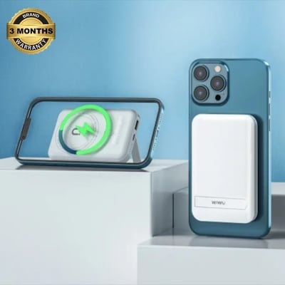 Picture of WiWU Snap Cube 10000mAh White 22.5W MagSafe Qi Wireless Power Bank