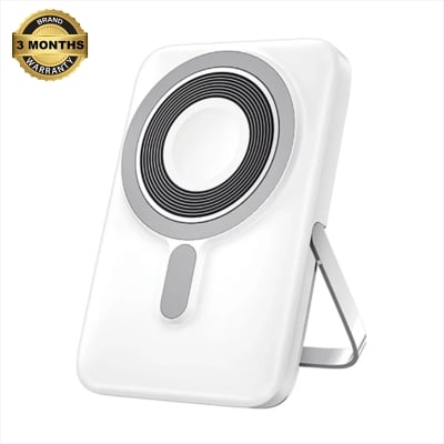 Picture of WIWU Elite Wi-P018 10000mAh White 15W MagSafe Qi Wireless Power Bank With Stand