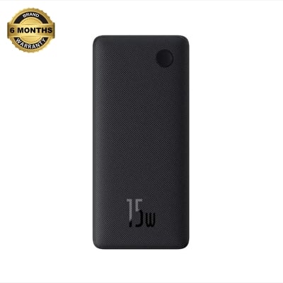 Picture of Baseus Airpow Lite P10067500123-00 10000mAh Cosmic Black 15W Power Bank with USB-A to Type-C Black Cable