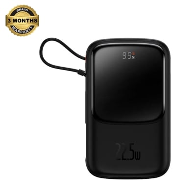 Picture of Baseus PPQD060101 Qpow Pro 10000mAh Black 22.5W Type-C Power Bank with Digital Display