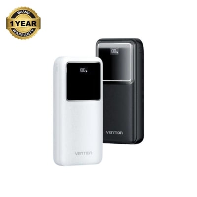 Picture of Vention FHLW0 20000mAh White 22.5W Power Bank with Digital Display