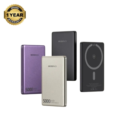 Picture of Micropack WPB-5S 5000mAh Black 20W MagSafe Qi Wireless Power Bank