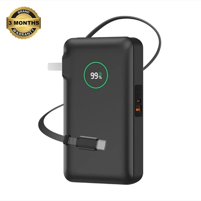 Picture of WIWU Wi-P049 10000mAh Black 35W Charging Power Bank with Built-in Charger