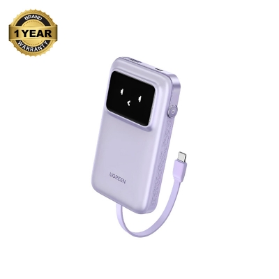 Picture of UGREEN PB511 (35604B) Single Cable 10000mAh Purple 30W Power Bank with Digital Display