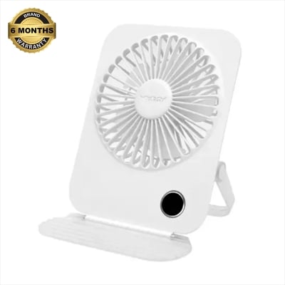 Picture of Vyvylabs D11 White Mini Foldable Desktop Fan #VKD11-WH (1200mAh)