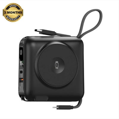 Picture of WIWU Wi-P051 15000mAh Black 45W MagSafe Qi Wireless Power Bank with Built-in Charger