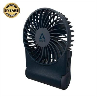 Picture of Arctic Summair 2GO Dark Blue Rechargeable Pocket Fan with Stand #AEBRZ00028A (5W, 5000mAh)