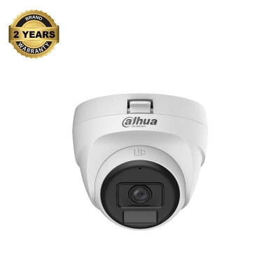 Picture of Dahua HAC-T1A21-U-IL-A (2.8mm) (2.0MP) Smart Dual Light HDCVI Fixed Eyeball Dome CC Camera (Built in Audio)