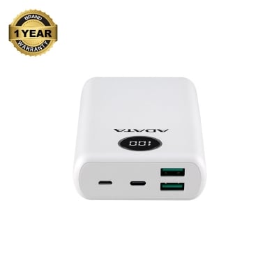 Picture of ADATA P20000QCD হোয়াইট পাওয়ার ব্যাঙ্ক ২০০০০ এমএএইচ