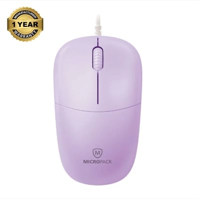 Picture of Micropack M-105 Silent Purple Wired Optical Mouse