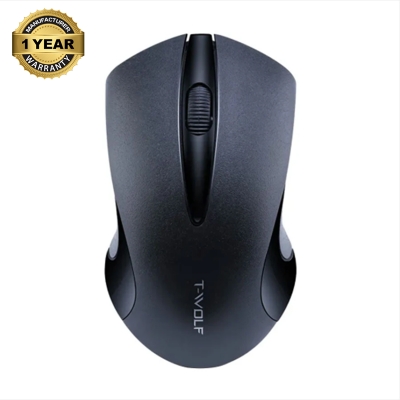 Picture of T-WOLF Q2 Wireless Black Optical Mouse