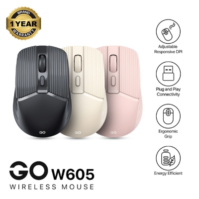 Picture of Fantech Go W605 Wireless Beige Optical Mouse