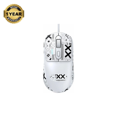 Picture of T-WOLF G580 Wired White Optical Mouse With Grip Tape