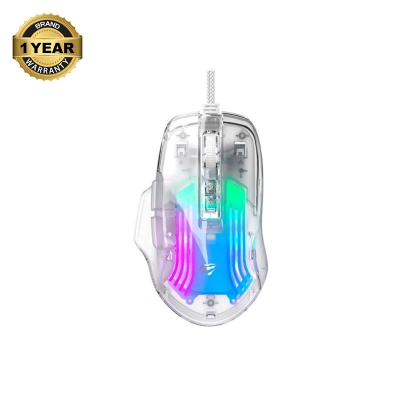 Picture of Havit MS1011SE Wired Transparent White Programmable Gaming Mouse