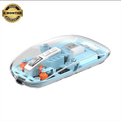 Picture of WiWU WM105 Silent Blue Wireless Rechargeble Battery Transparent Mouse