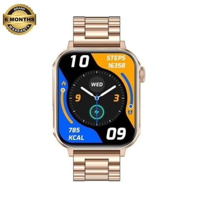 Picture of COLMI P80 Bluetooth Calling Black Smart Watch With Stainless Steel + Silicone Strap