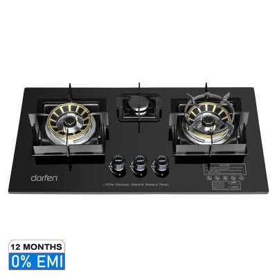 Picture of DORFEN Marble Panel Gas Stove with 3-Burner