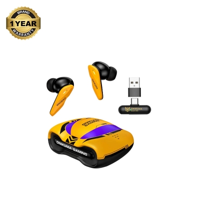 Picture of Onikuma TX616 Yellow TWS Tri-Mode Gaming Earbuds