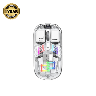 Picture of Pc Power Obsidian PGM-P7 WH Wireless White Transparent Mouse