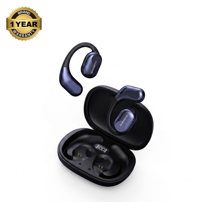 Picture of Onikuma T209 OWS Cyberpunk Design Black-Blue Bluetooth Earbuds with Charging Case