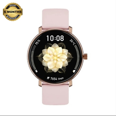 Picture of WiWU SW07 Gold Bluetooth Calling Smart Watch with Metallic + Silicone Strap