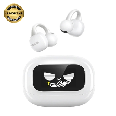 Picture of Ugreen ClipBuds Magic WS208 White Bluetooth TWS Open-ear Earbuds with Smart Touchscreen