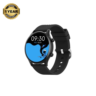 Picture of BWOO BO-WA03-BK Black Bluetooth Calling Smart Watch with Black Dual Straps