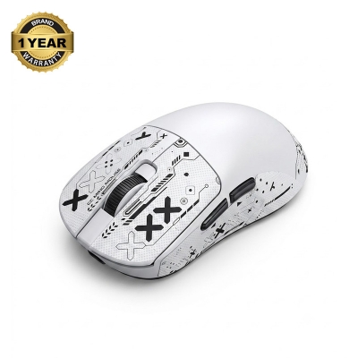 Picture of T-WOLF X9 (Multi Mode) White Gaming Mouse With Grip Tape