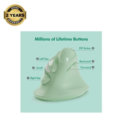Picture of Micropack MP-V03W Ergo Lift Green Wireless Vertical Mouse