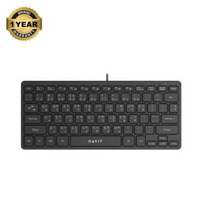 Picture of Havit KB249 Wired Black Keyboard with Bangla