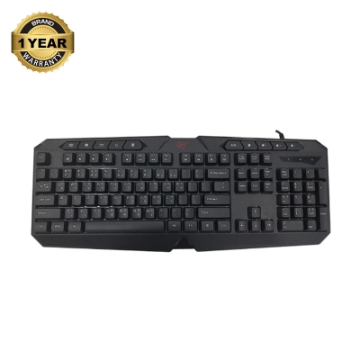 Picture of Havit KB419L USB Multi-Function Backlit Black Gaming Keyboard with Bangla