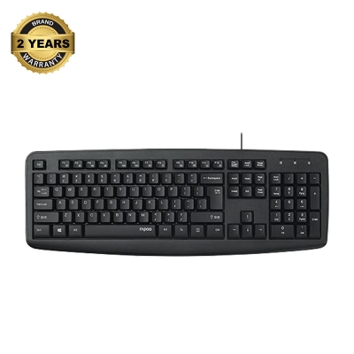 Picture of Rapoo NK2600 Spill- Resistant Wired Black Keyboard with Bangla